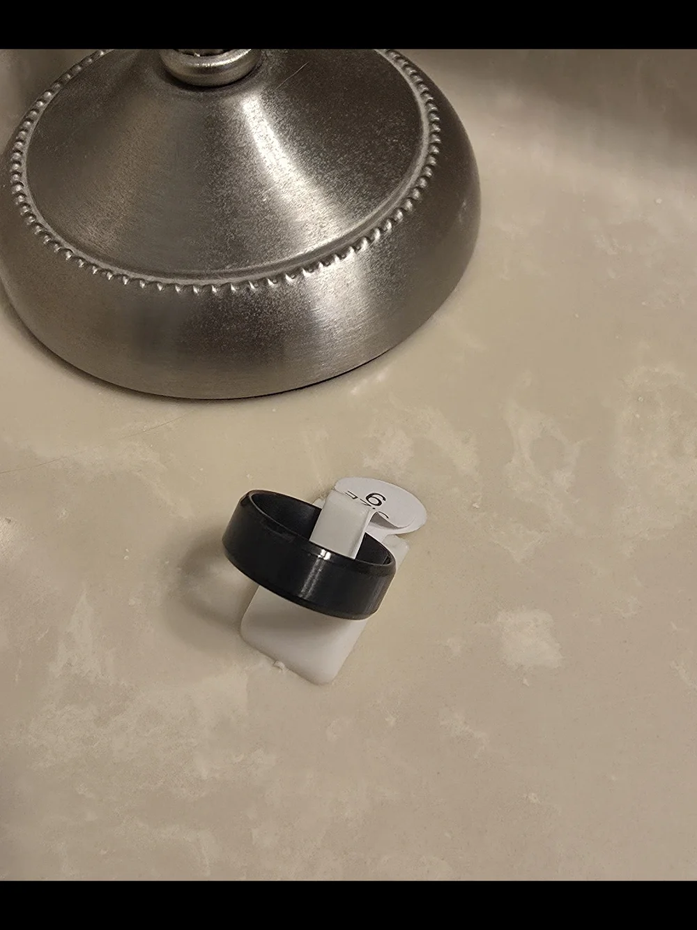 Men's Black Stainless Steel Ring Band Size 9